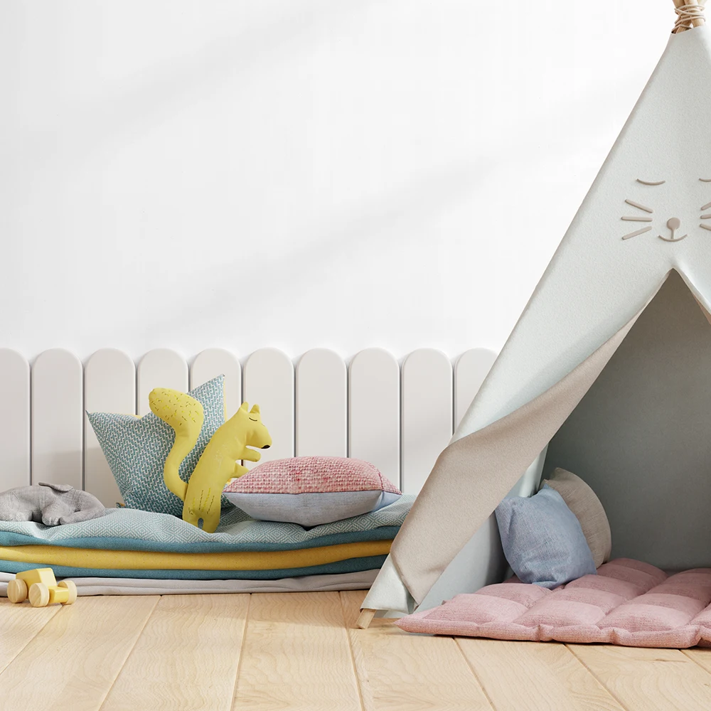 کاغذ دیواری کودک طرح ساده | سفید کد 12090 3 کاغذ دیواری کودک طرح ساده | سفید کد 12090 چادر کودک