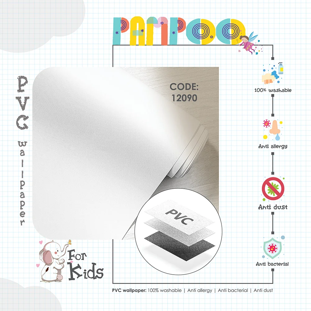 کاغذ دیواری کودک طرح ساده | سفید کد 12090 12 کاغذ دیواری کودک طرح ساده | سفید کد 12090 پوستر