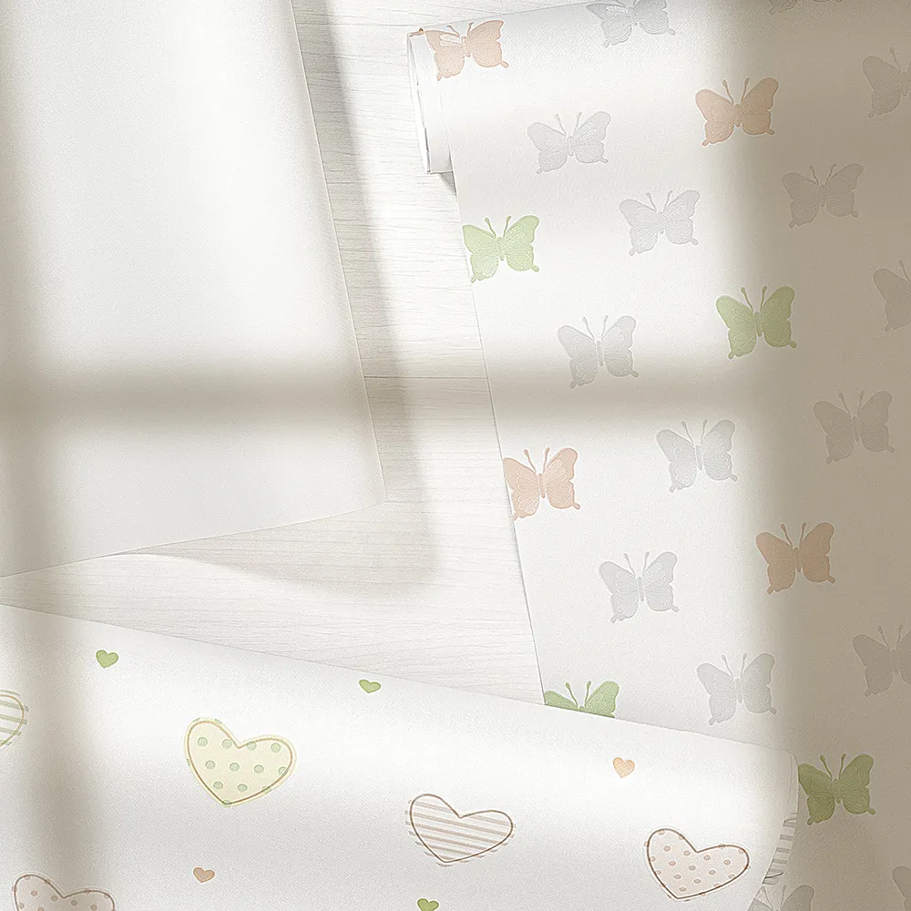 کاغذ دیواری کودک طرح پروانهای رنگی کد 12094 7 کاغذ دیواری کودک طرح پروانهای رنگی کد 12094 طرح