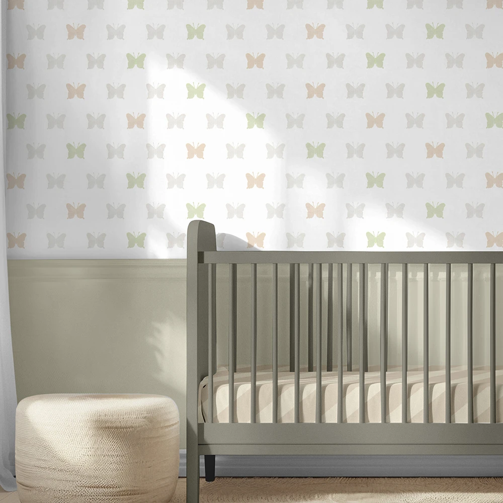 کاغذ دیواری کودک طرح پروانهای رنگی کد 12094 3 کاغذ دیواری کودک طرح پروانهای رنگی کد 12094 تخت