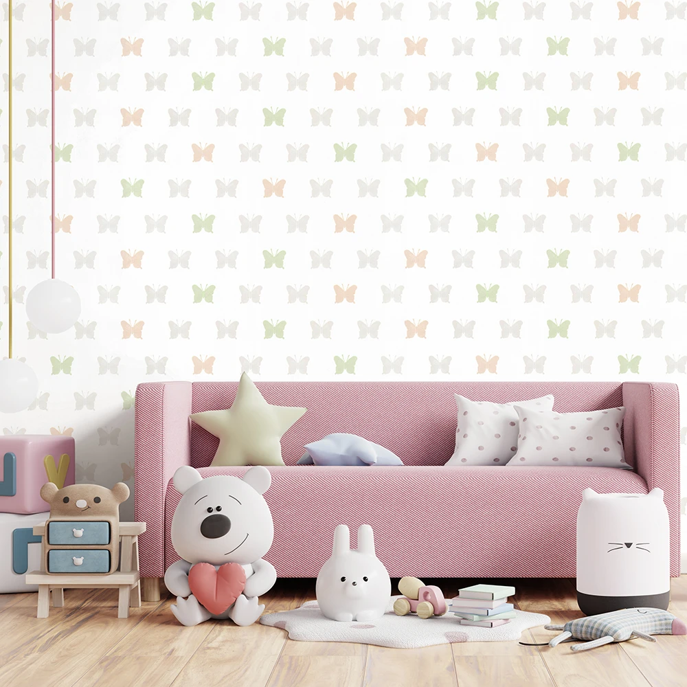 کاغذ دیواری کودک طرح پروانهای رنگی کد 12094 4 کاغذ دیواری کودک طرح پروانهای رنگی کد 12094 مبل