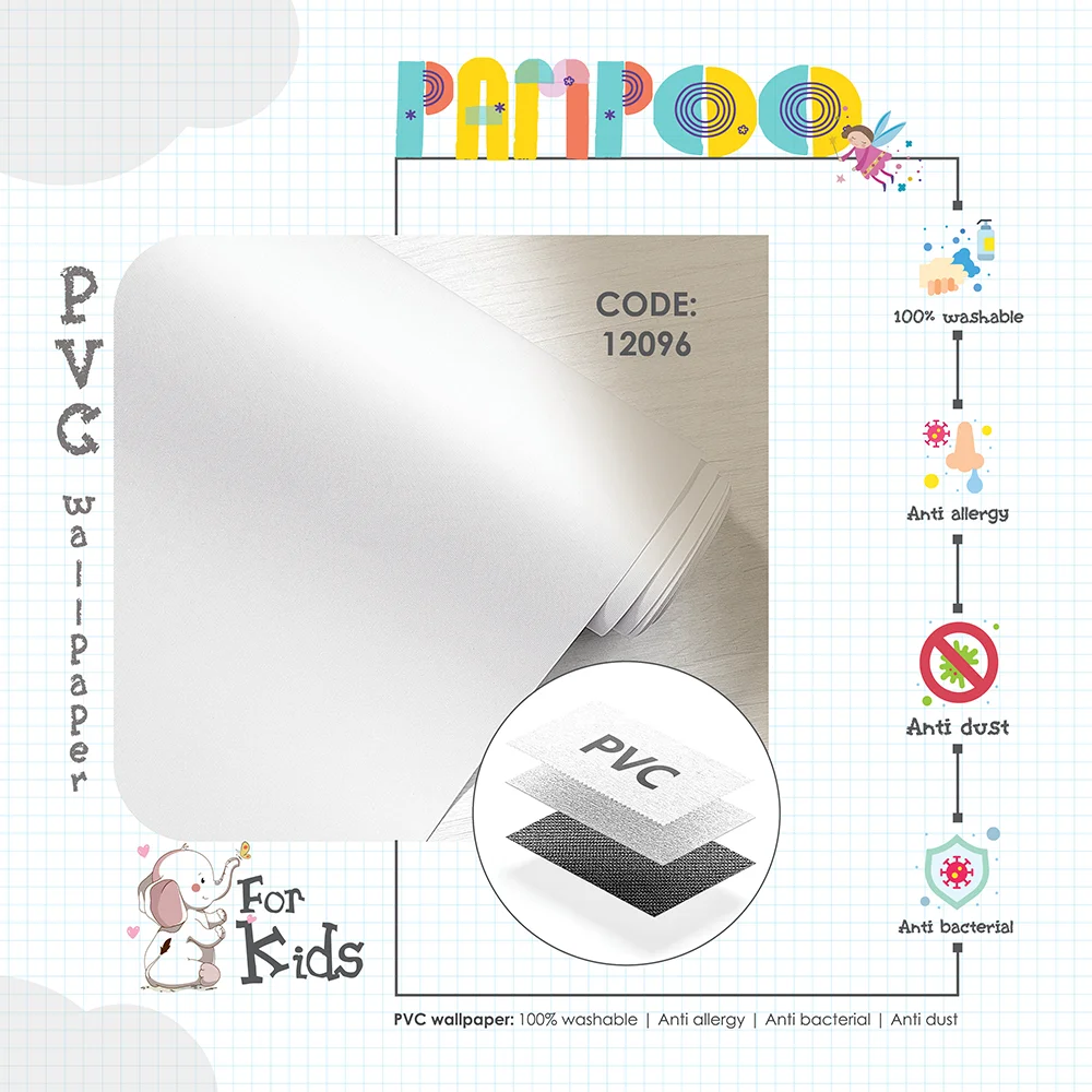 کاغذ دیواری کودک طرح ساده | سفید کد 12096 12 کاغذ دیواری کودک طرح ساده | سفید کد 12096 پوستر