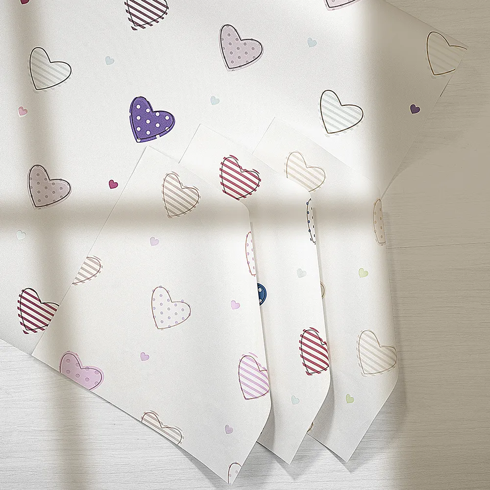 کاغذ دیواری کودک طرح قلبهای رنگی کد 12098 9 کاغذ دیواری کودک طرح قلبهای رنگی کد 12098 طرح