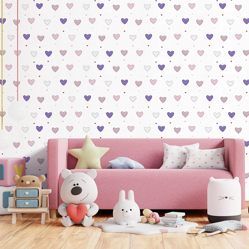 کاغذ دیواری کودک طرح قلبهای رنگی کد 12098 5 کاغذ دیواری کودک طرح قلبهای رنگی کد 12098 مبل