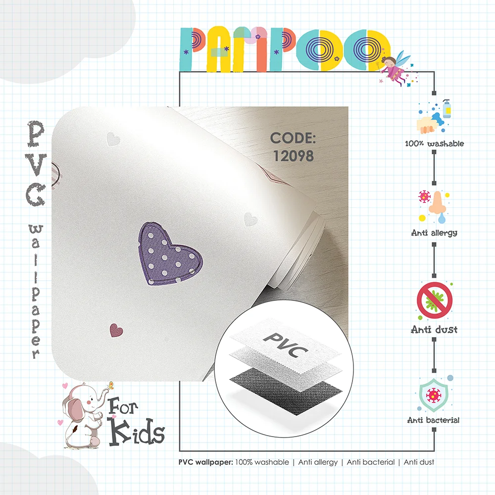 کاغذ دیواری کودک طرح قلبهای رنگی کد 12098 12 کاغذ دیواری کودک طرح قلبهای رنگی کد 12098 پوستر