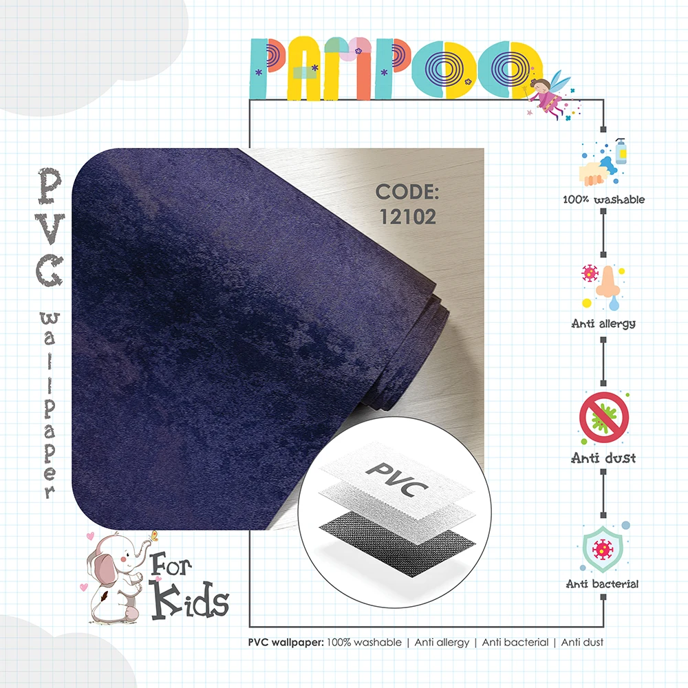کاغذ دیواری کودک طرح ساده | سرمهای کد 12102 12 کاغذ دیواری کودک طرح ساده | سرمهای کد 12102 پوستر