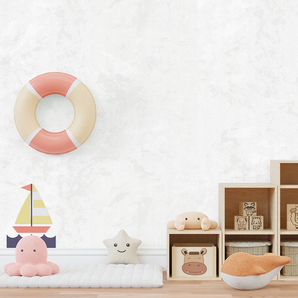 کاغذ دیواری کودک طرح ساده | سفید کد 12106 4 کاغذ دیواری کودک طرح ساده | سفید کد 12106 دکور