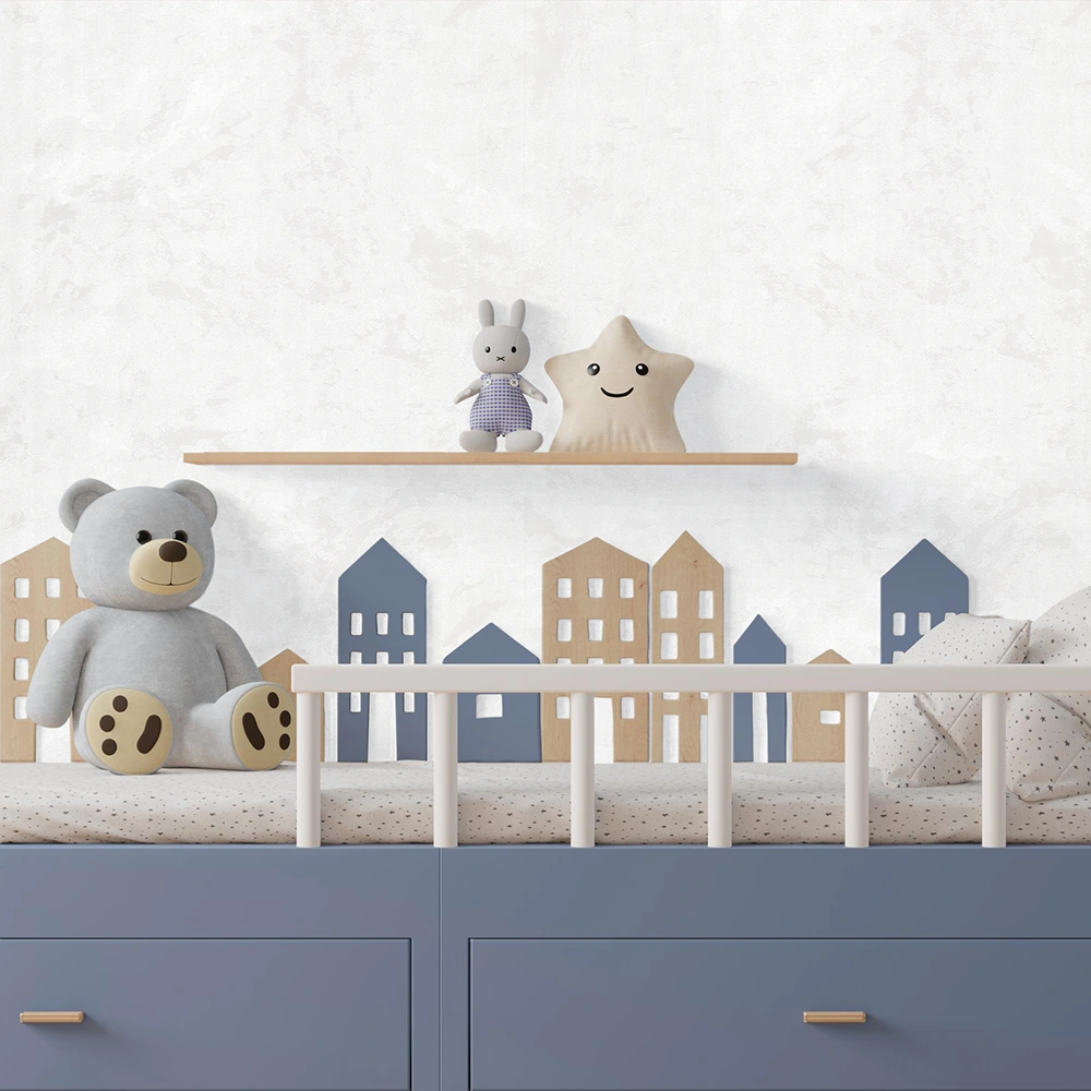 کاغذ دیواری کودک طرح ساده | سفید کد 12106 5 کاغذ دیواری کودک طرح ساده | سفید کد 12106 دکور