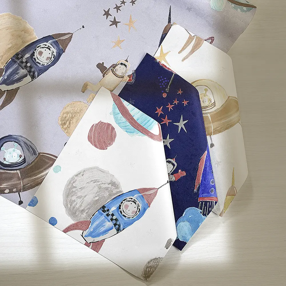 کاغذ دیواری کودک طرح کهکشان و فضانورد | چند رنگ کد 12107 8 کاغذ دیواری کودک طرح کهکشان و فضانورد | یاسی / آبی کد 12107 طرح های مشابه