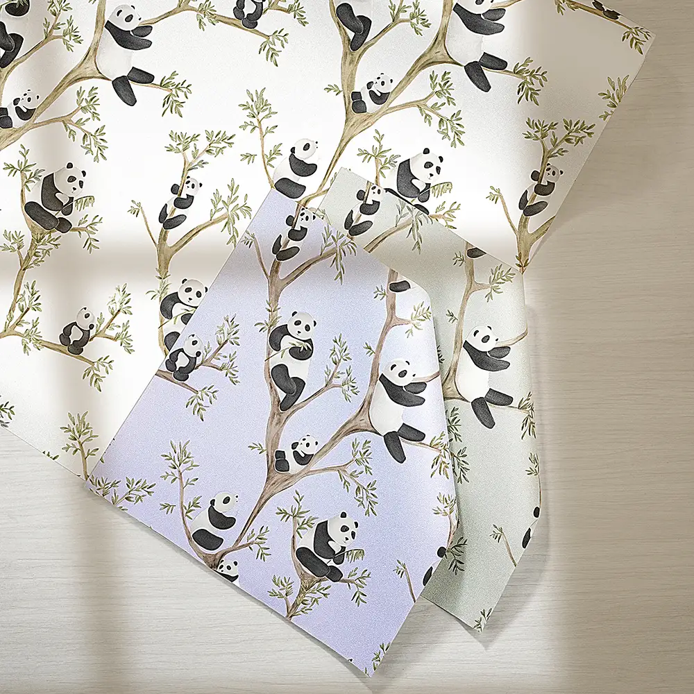 کاغذ دیواری کودک طرح پاندای درختی | سفید کد 12109 8 کاغذ دیواری کودک طرح پاندای درختی | سفید کد 12109 طرح ها