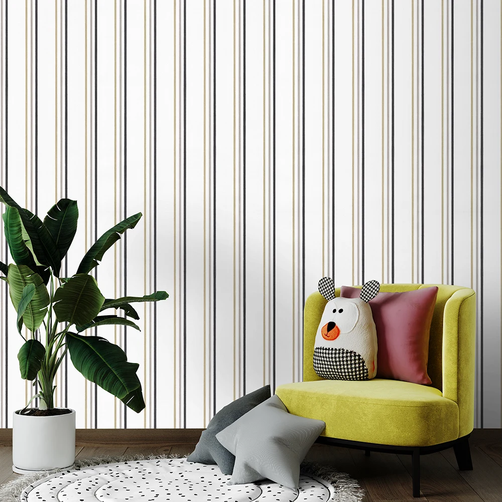 کاغذ دیواری کودک طرح راهراه | سفید کد 12112 4 کاغذ دیواری کودک طرح راهراه | سفید کد 12112 صندلی