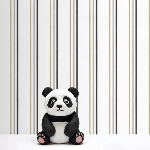 کاغذ دیواری کودک طرح راه‌راه | سفید کد 12112 شاخص