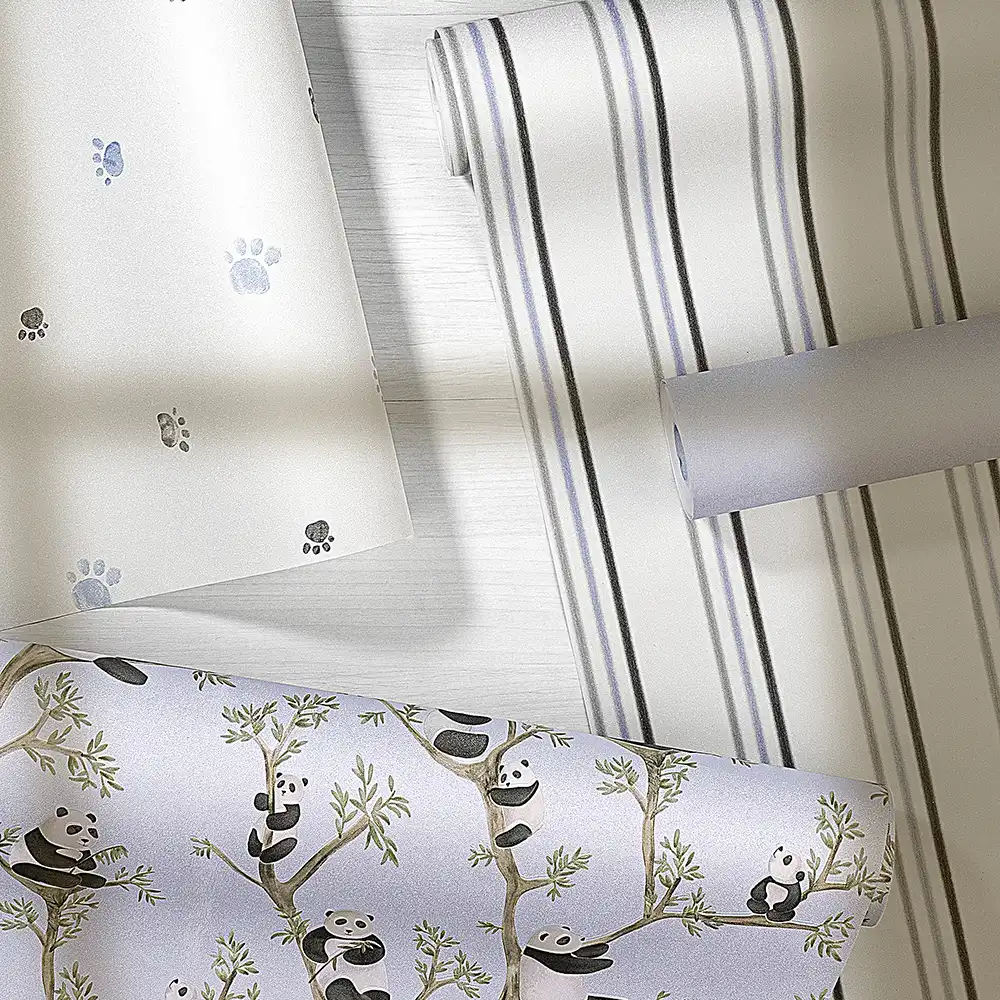 کاغذ دیواری کودک طرح ردپای سگ | آبی کد 12114 10 کاغذ دیواری کودک طرح ردپای سگ | آبی کد 12114 طرح های مکمل