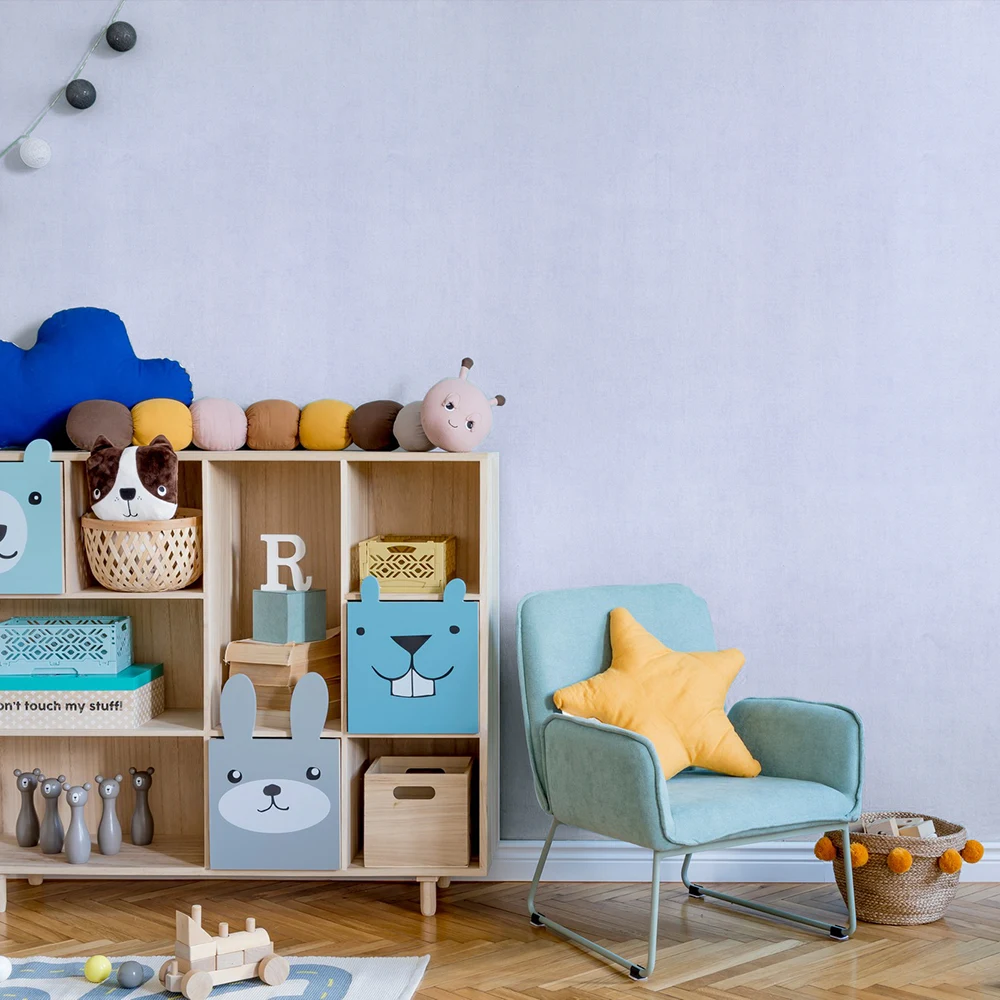 کاغذ دیواری کودک طرح ساده | آبی کد 12115 4 کاغذ دیواری کودک طرح ساده | آبی کد 12115 دکور