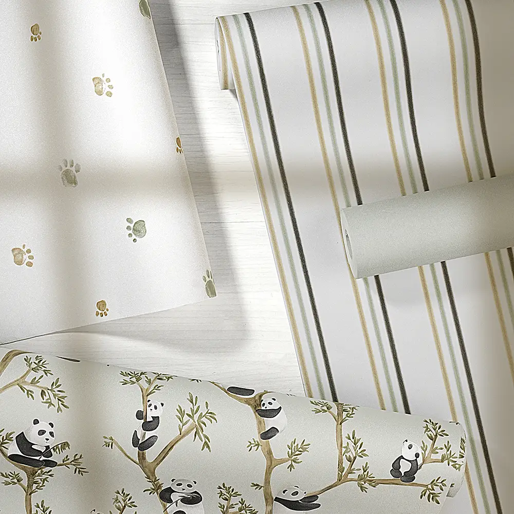 کاغذ دیواری کودک طرح راهراه | سبز کد 12120 7 کاغذ دیواری کودک طرح راهراه | سبز کد 12120 طرح ها