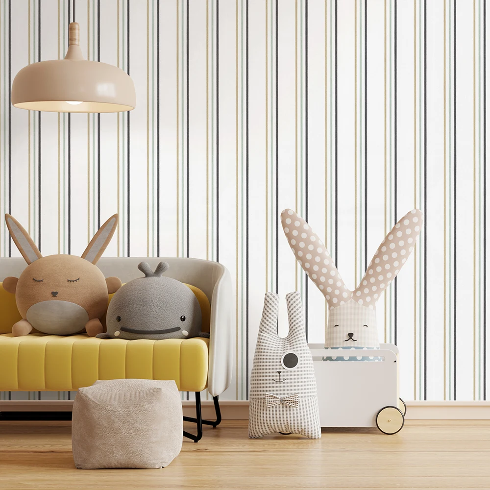 کاغذ دیواری کودک طرح راهراه | سبز کد 12120 5 کاغذ دیواری کودک طرح راهراه | سبز کد 12120 مبل