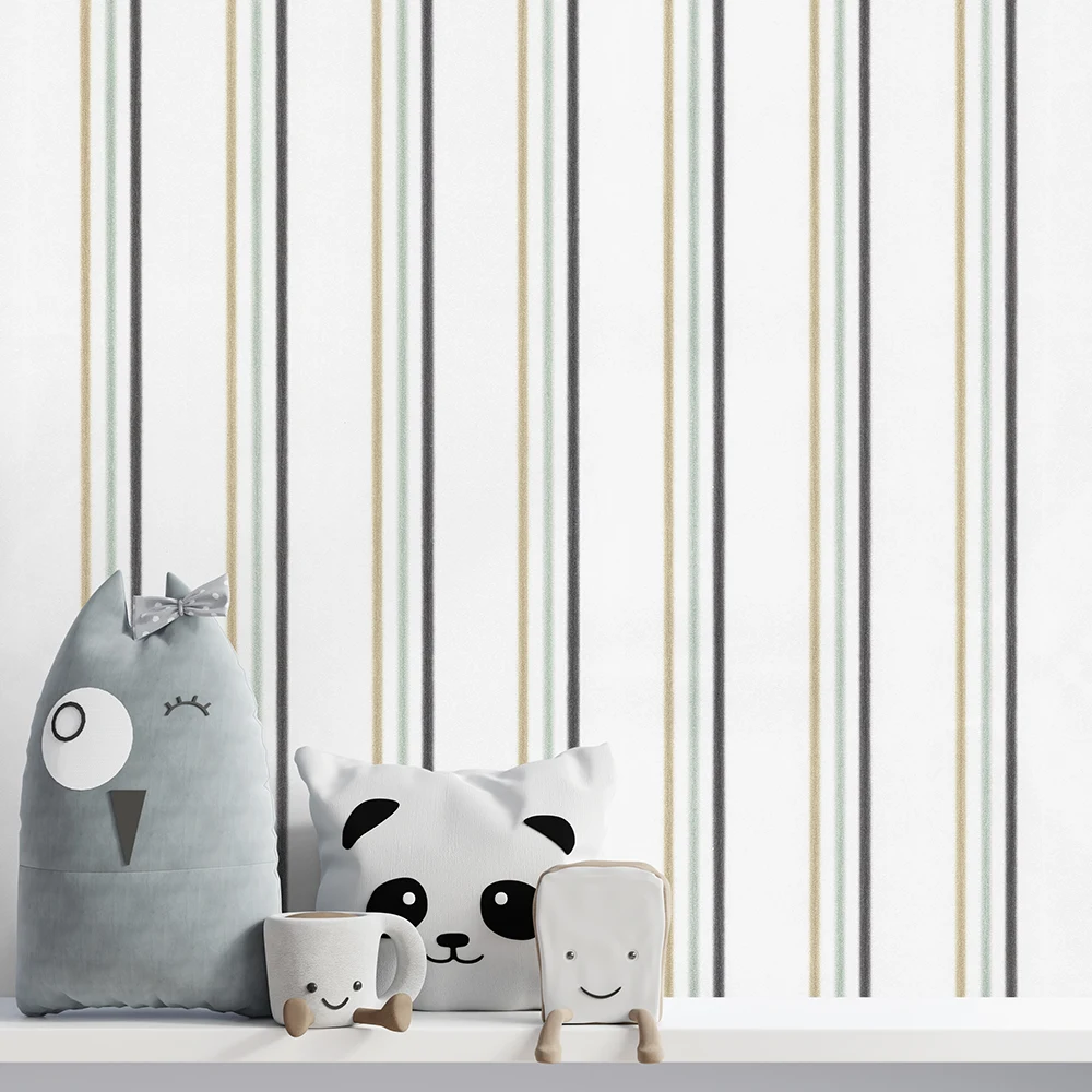 کاغذ دیواری کودک طرح راهراه | سبز کد 12120 1 کاغذ دیواری کودک طرح راهراه | سبز کد 12120 شاخص