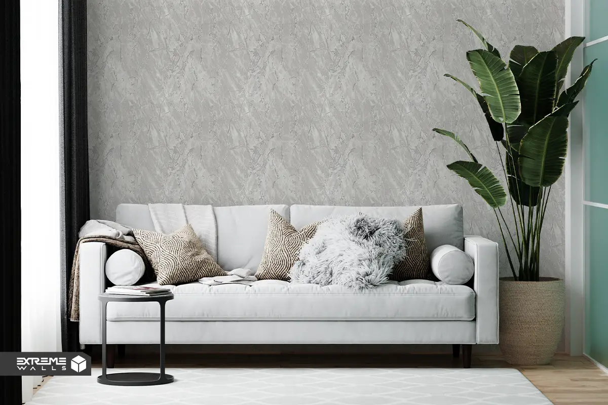 جذابترین ایدههای دکوراسیون نقرهای مشکی در منزل بدون تاریکی 8 کاغذ دیواری طرح رگهدار سفید / نقرهای کد ۱۱۰۸۰ آلبوم تیتانیوم