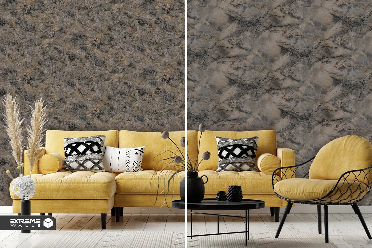 ترکیب طوسی و زرد خردلی 